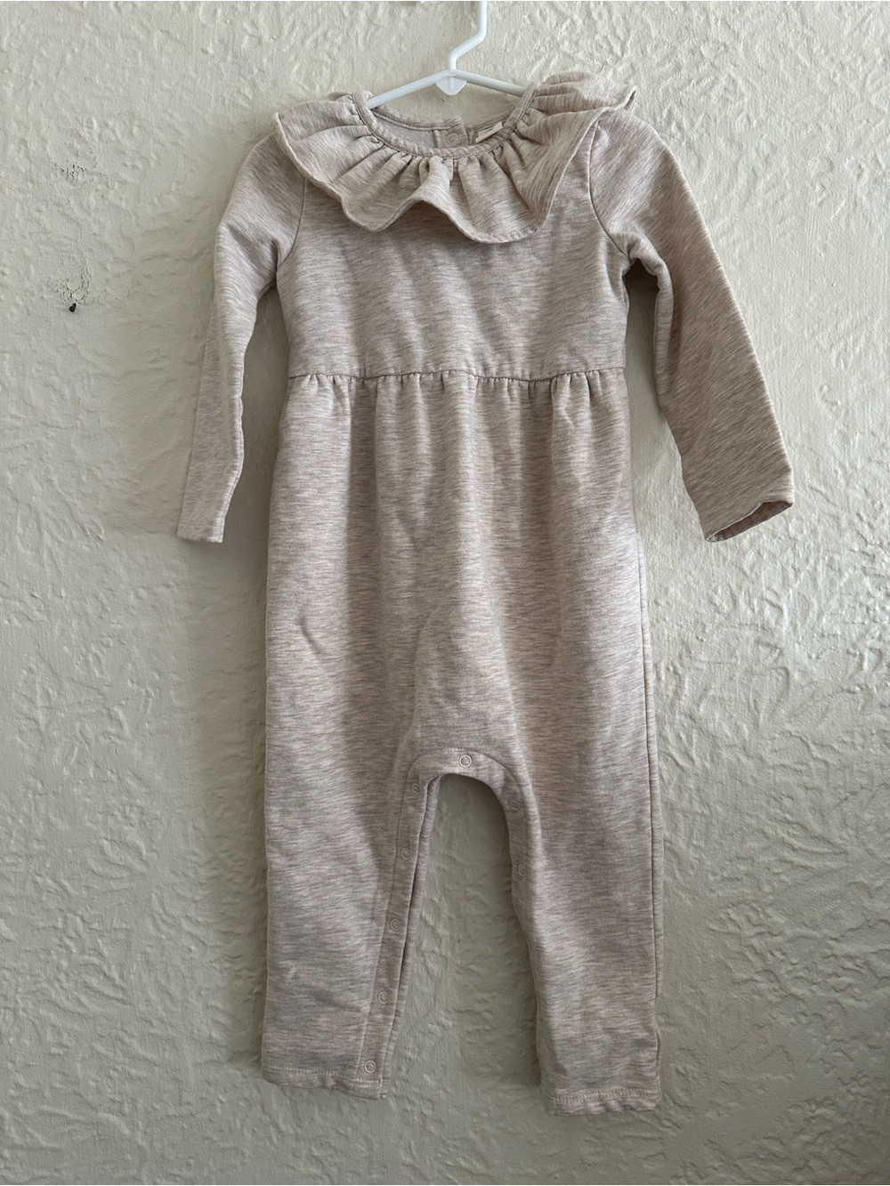 Tucker + Tate Warm Heather Fleece Ruffle Neck Sleeper 24 Months